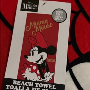 Disney Minnie Mouse Red and Black Towel beach towel